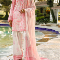 Lawn Pink Unstitched Suit - Almirah