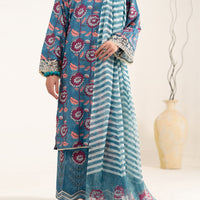 Raw Silk Green Unstitched Suit - Almirah