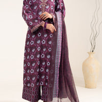 Raw Silk Maroon Unstitched Suit - Almirah