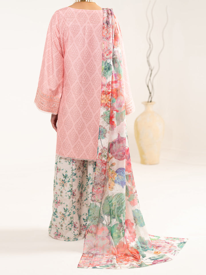 Raw Silk Pink Unstitched Suit - Almirah
