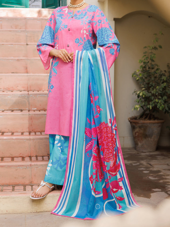 Lawn Pink Stitched Suit - Almirah