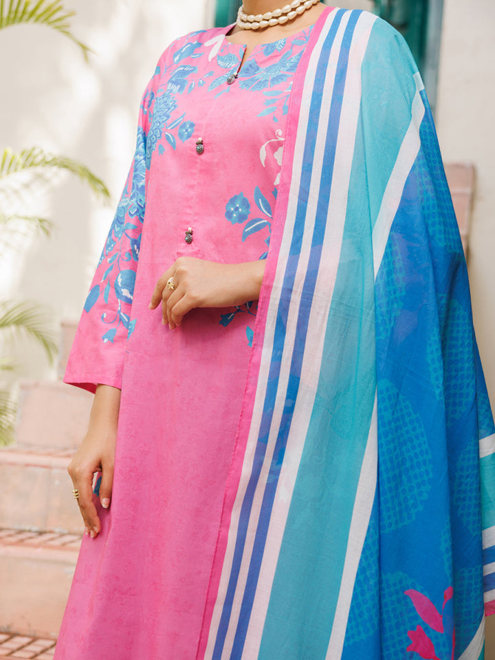 Lawn Pink Stitched Suit - Almirah