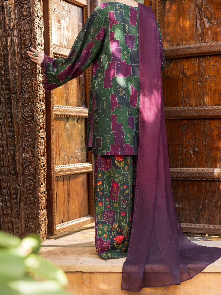 Cotton Dobby Multicolor Stitched Suit - Almirah