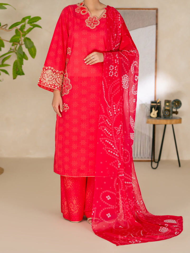 Cotton Pink Stitched Suit - Almirah