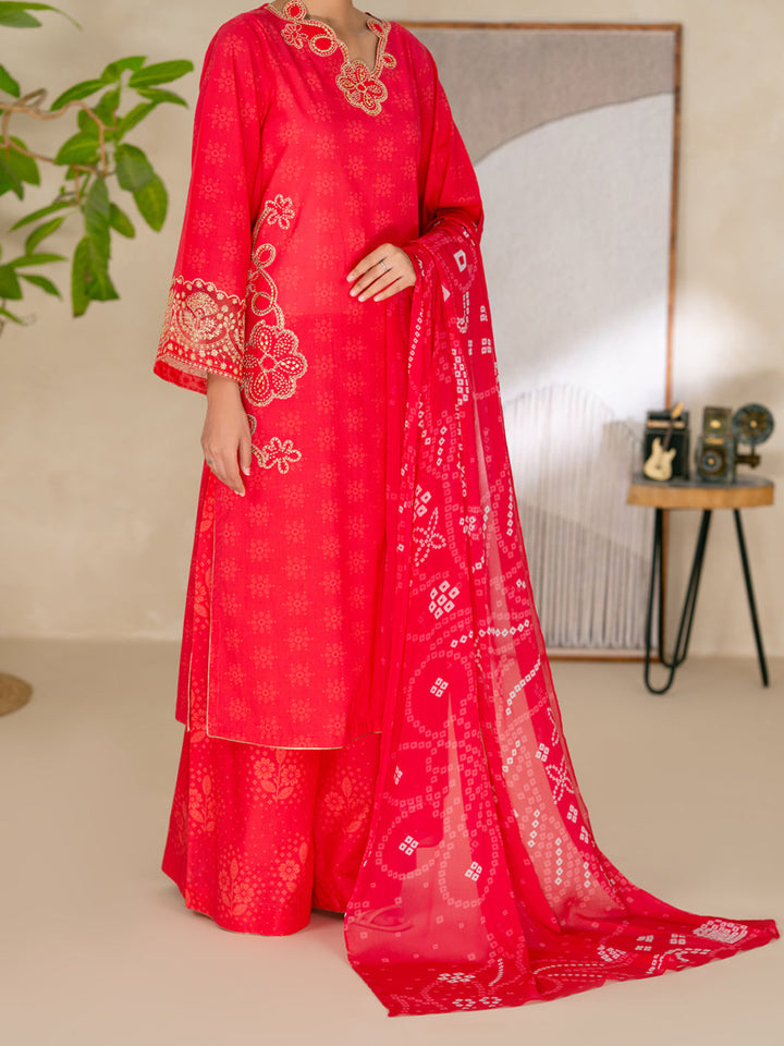 Cotton Pink Stitched Suit - Almirah