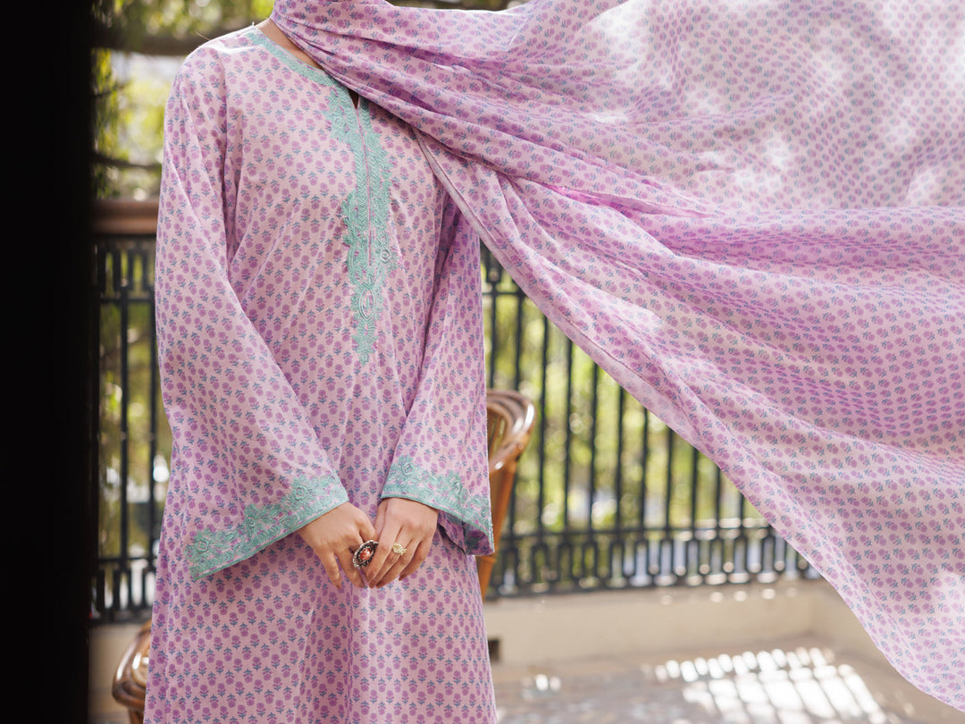 Lawn Light Purple Stitched Suit - Almirah