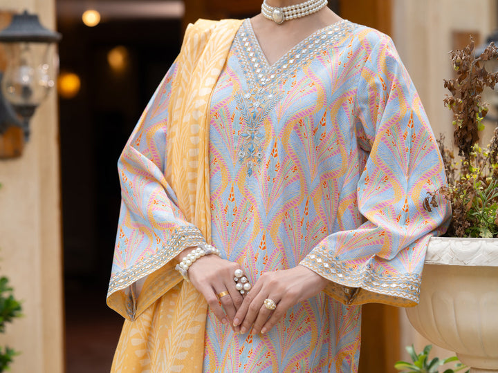 Cotton Multicolor Stitched Suit - Almirah