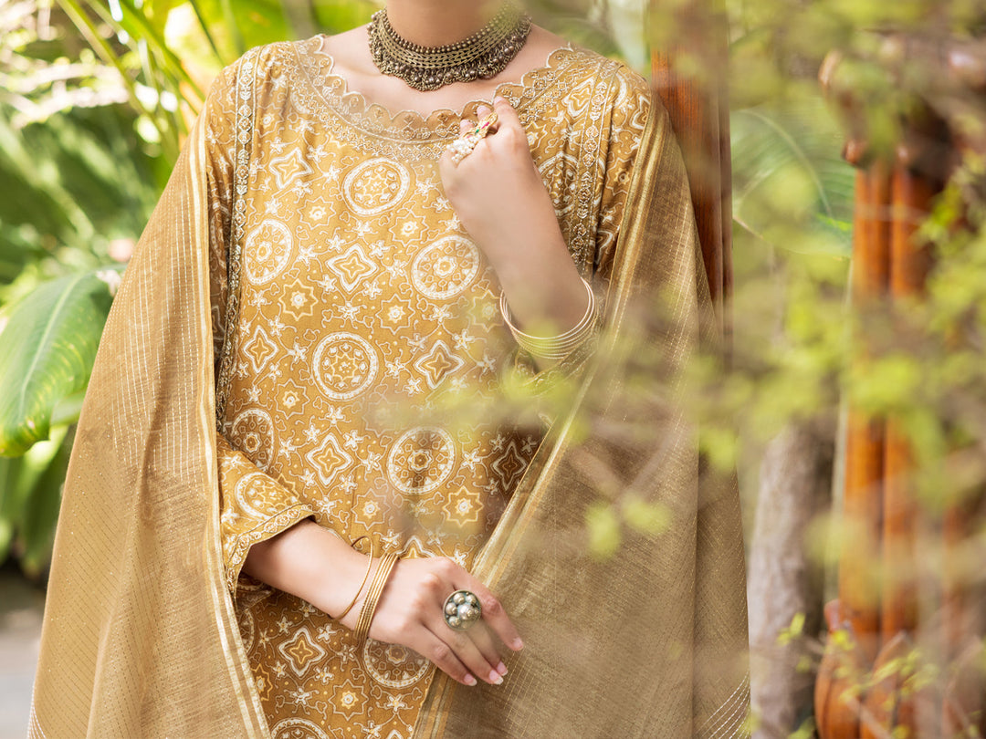 Lawn Brass Stitched Suit - Almirah