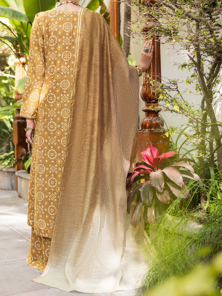 Lawn Brass Stitched Suit - Almirah