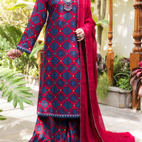 Cotton Maroon Stitched Suit - Almirah