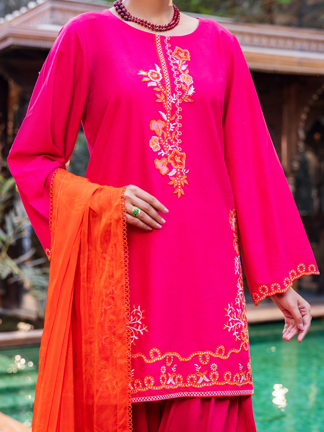 Cotton Pink Stitched Suit - Almirah