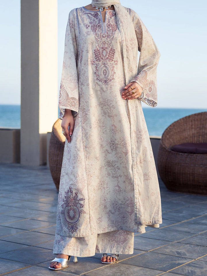 Cotton Grey Stitched Suit - Almirah