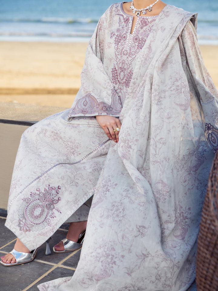 Cotton Grey Stitched Suit - Almirah