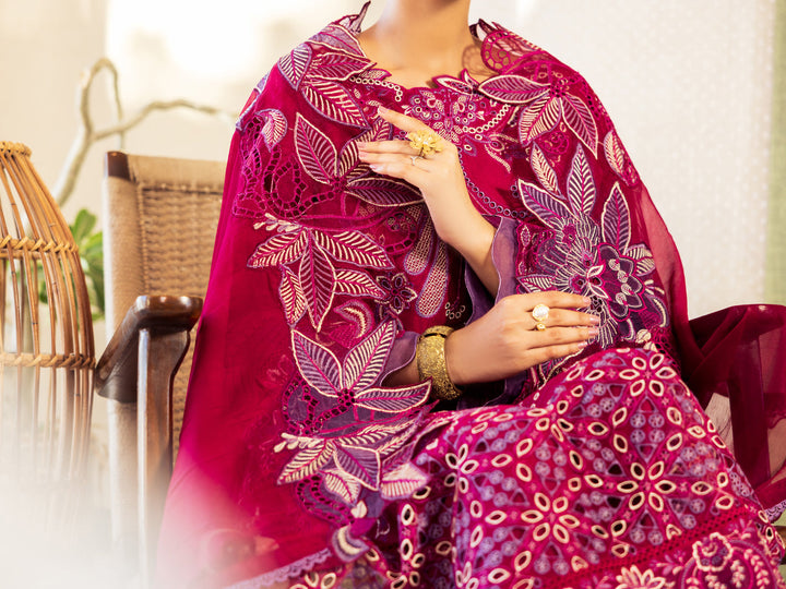 Cotton Fuchsia Unstitched Suit - Almirah