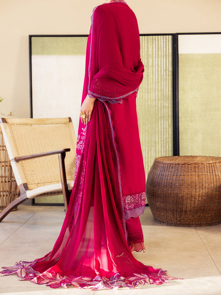 Cotton Fuchsia Unstitched Suit - Almirah