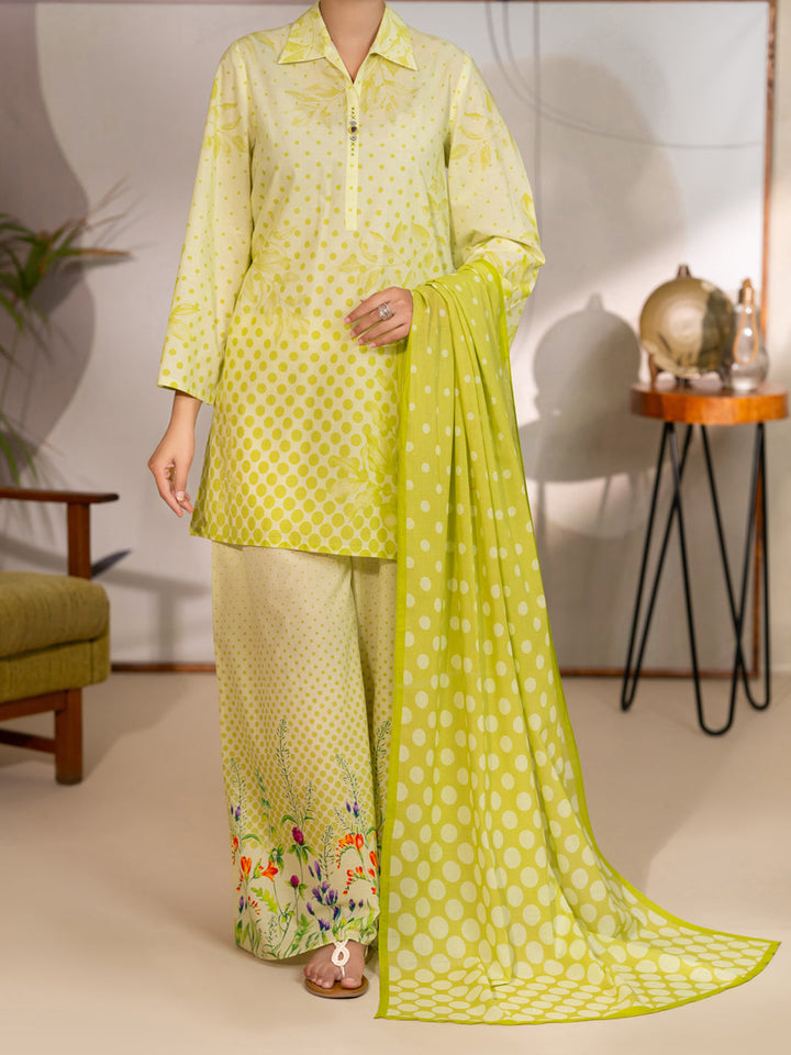 Cotton Yellow Unstitched Suit - Almirah