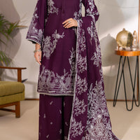 Cotton Purple Unstitched Suit - Almirah