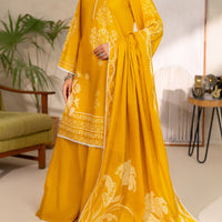 Cotton Mustard Unstitched Suit - Almirah
