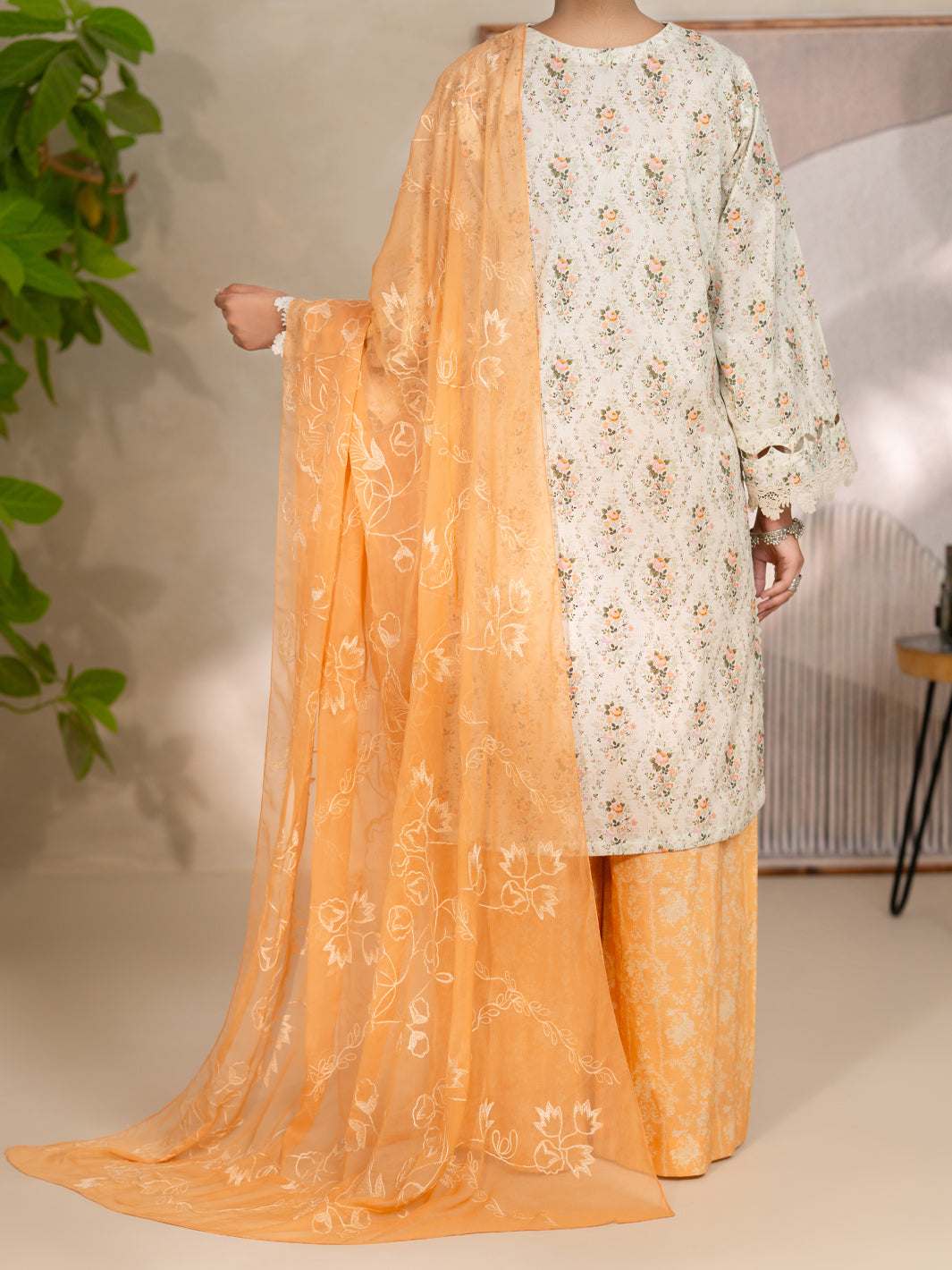 Cotton Dobby Off White Unstitched Suit - Almirah
