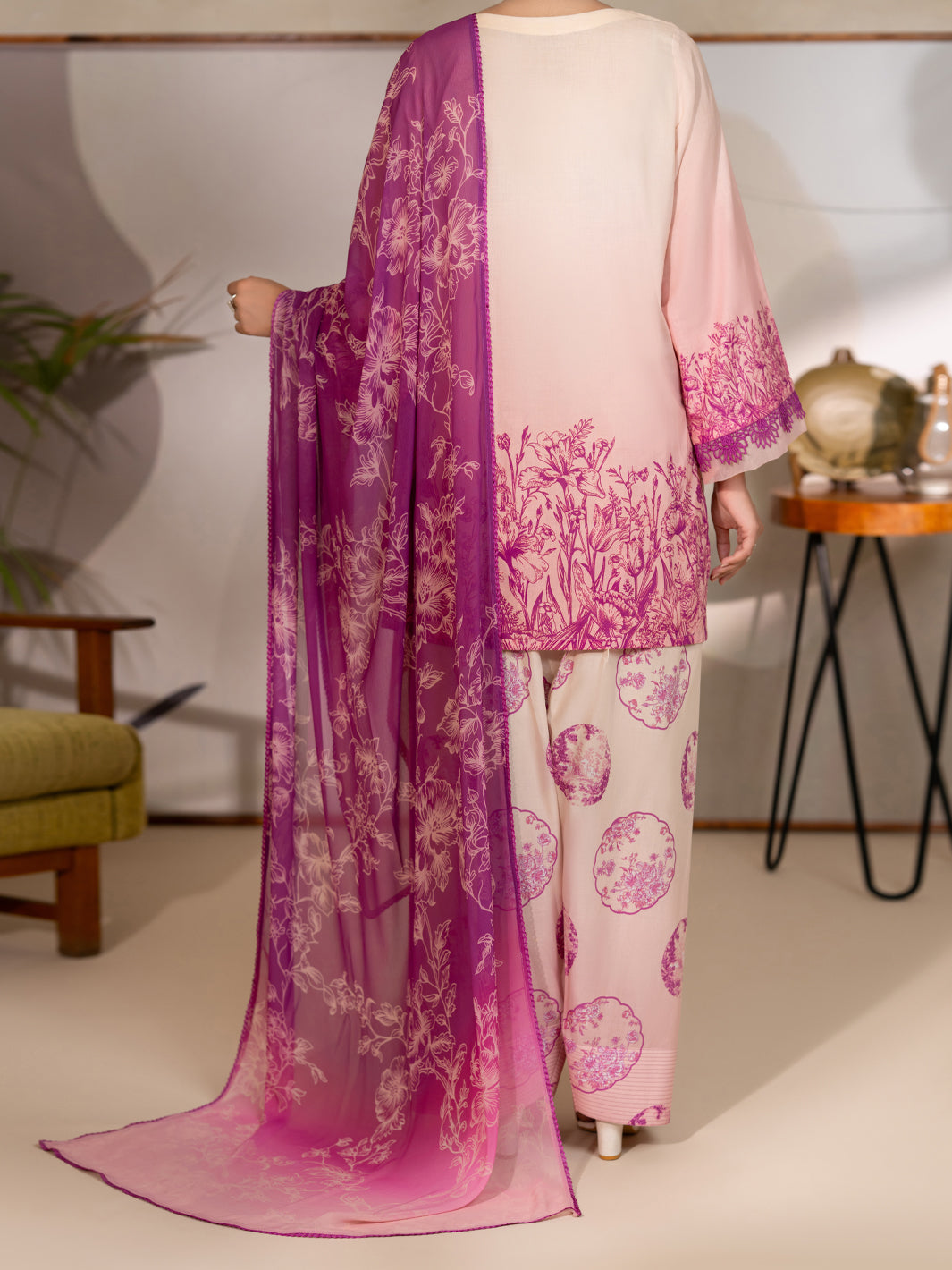 Cotton Pink Unstitched Suit - Almirah