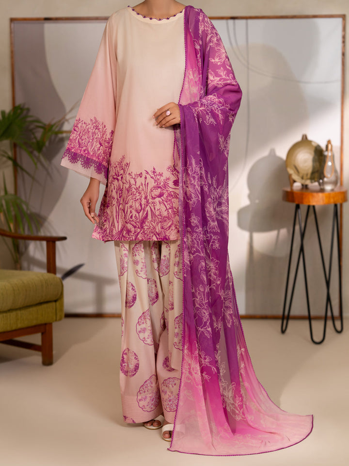Cotton Pink Unstitched Suit - Almirah