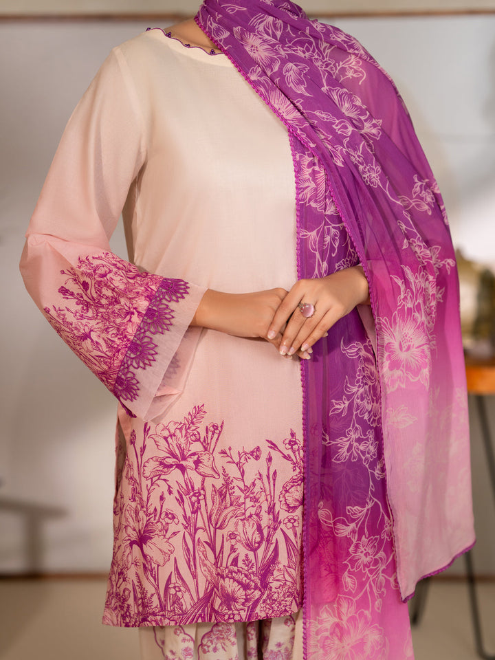 Cotton Pink Unstitched Suit - Almirah