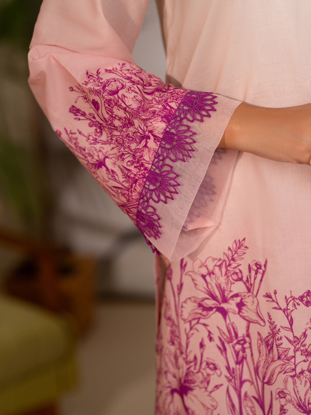 Cotton Pink Unstitched Suit - Almirah