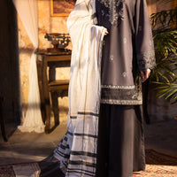 Cotton Grey Unstitched Suit - Almirah
