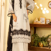 Cotton Lawn Teal Blue Unstitched Suit - Almirah