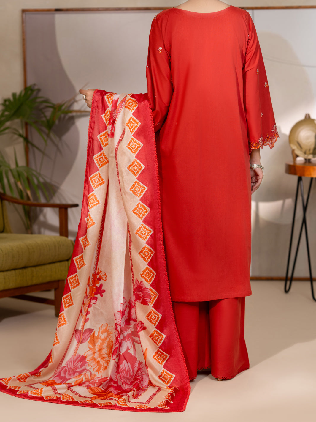 Dyed Lawn Pink Unstitched Suit - Almirah