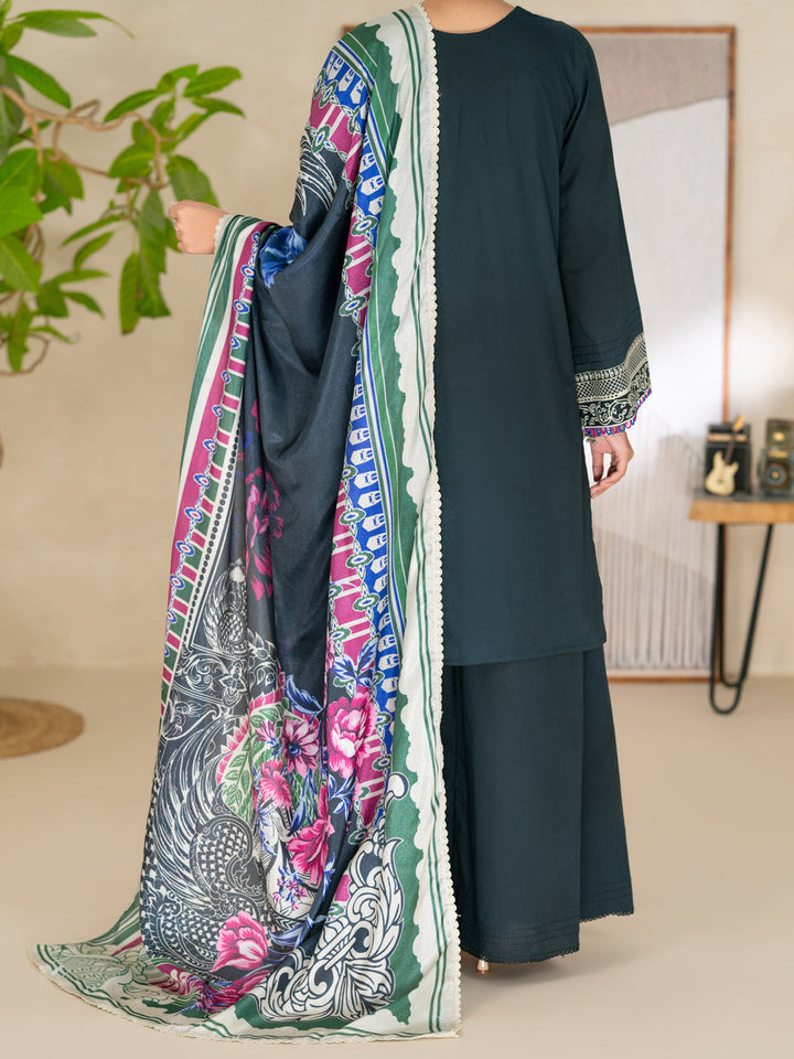 Dyed Lawn Black Unstitched Suit - Almirah