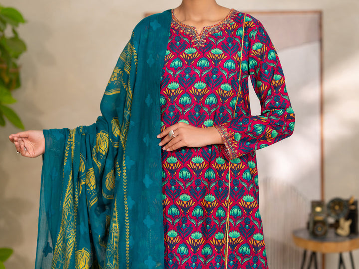 Cotton Lawn Pink Unstitched Suit - Almirah