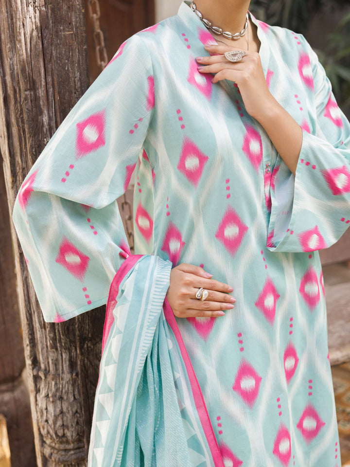 Lawn Light Green Stitched Suit - Almirah