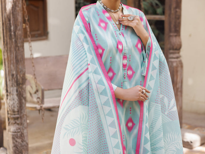 Lawn Light Green Stitched Suit - Almirah