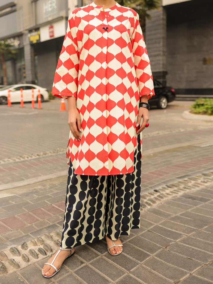 Lawn White Kurti - Almirah