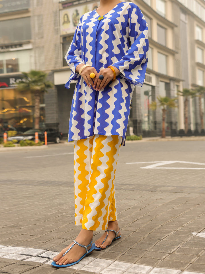 Lawn Blue Kurti - Almirah