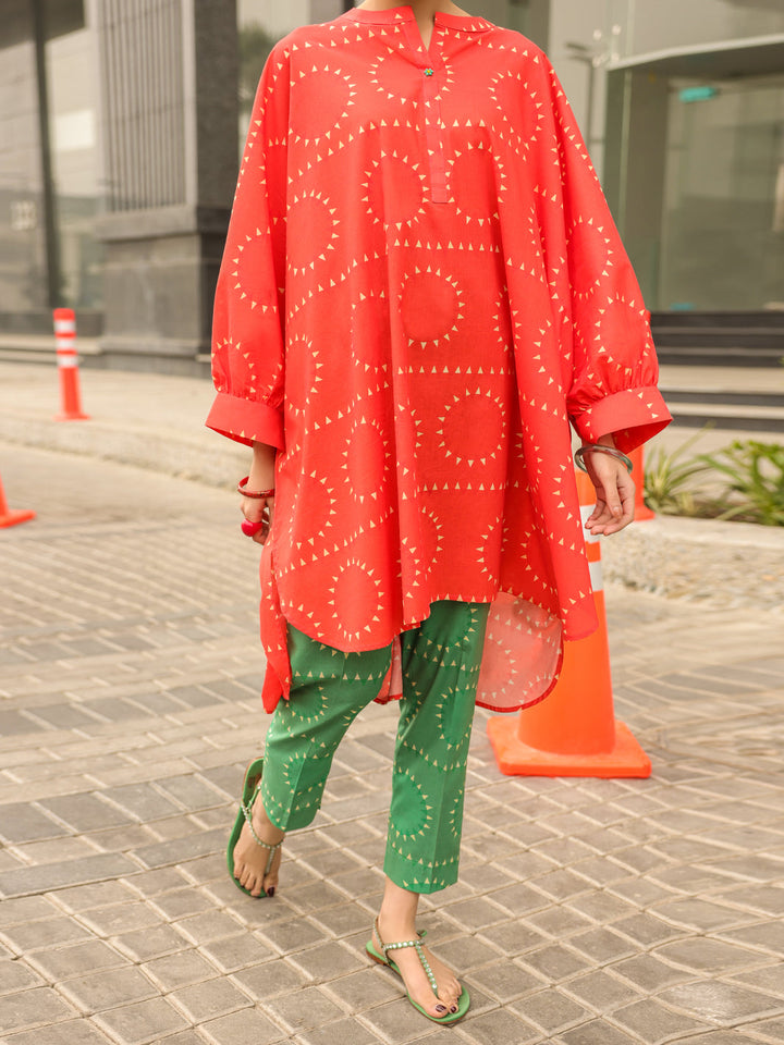 Lawn Orange Kurti - Almirah