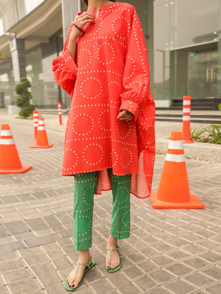 Lawn Orange Kurti - Almirah