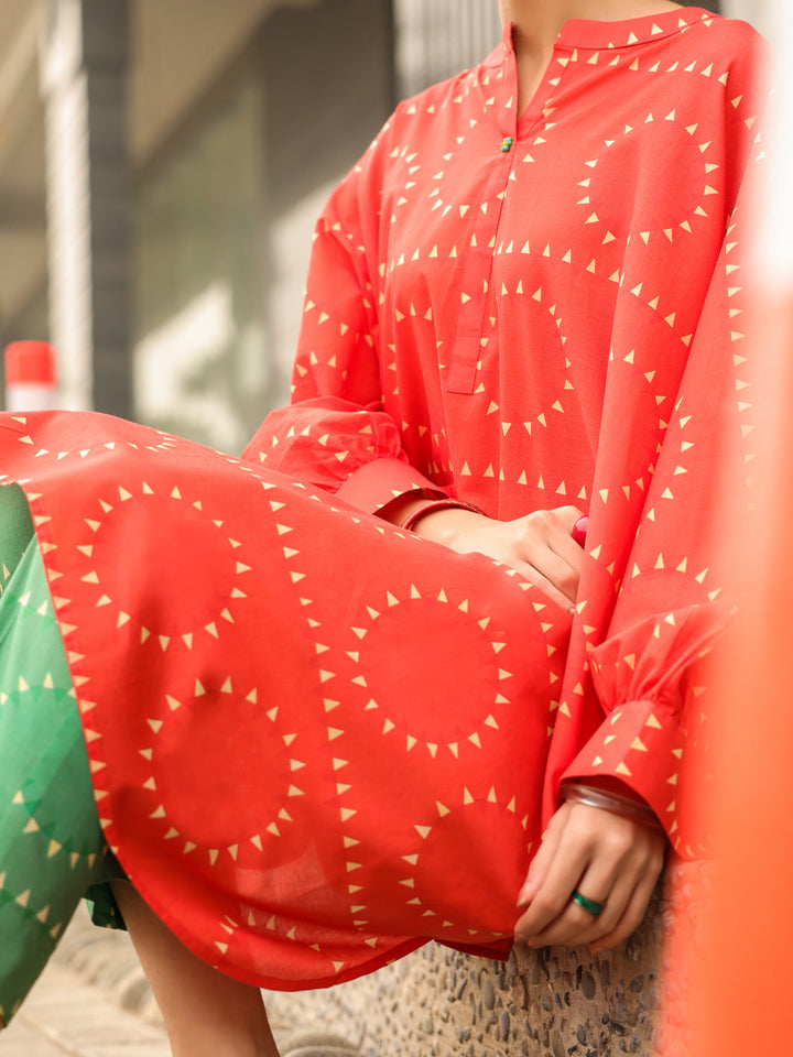 Lawn Orange Kurti - Almirah