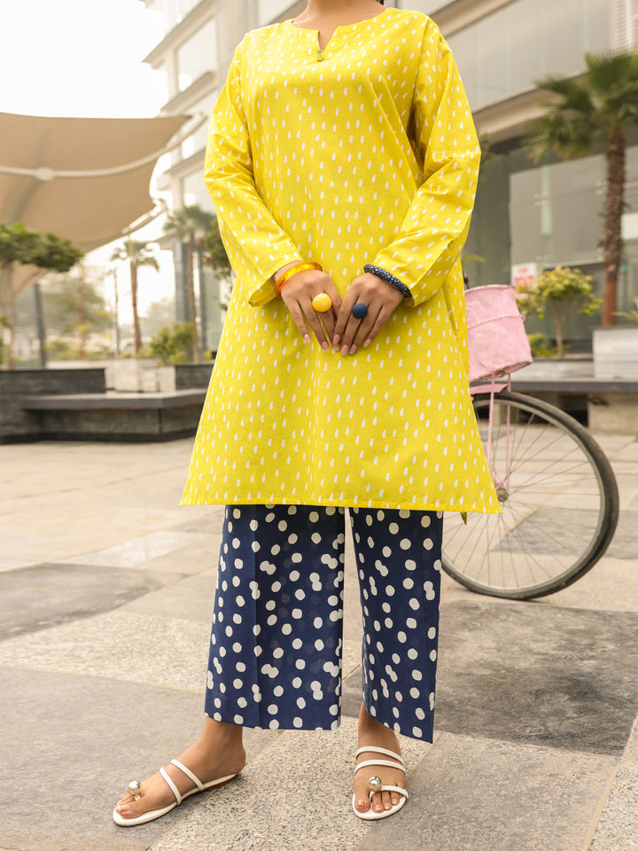 Lawn Yellow Kurti - Almirah