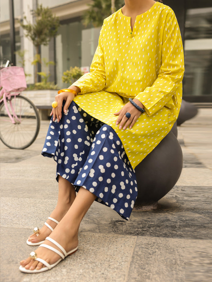 Lawn Yellow Kurti - Almirah
