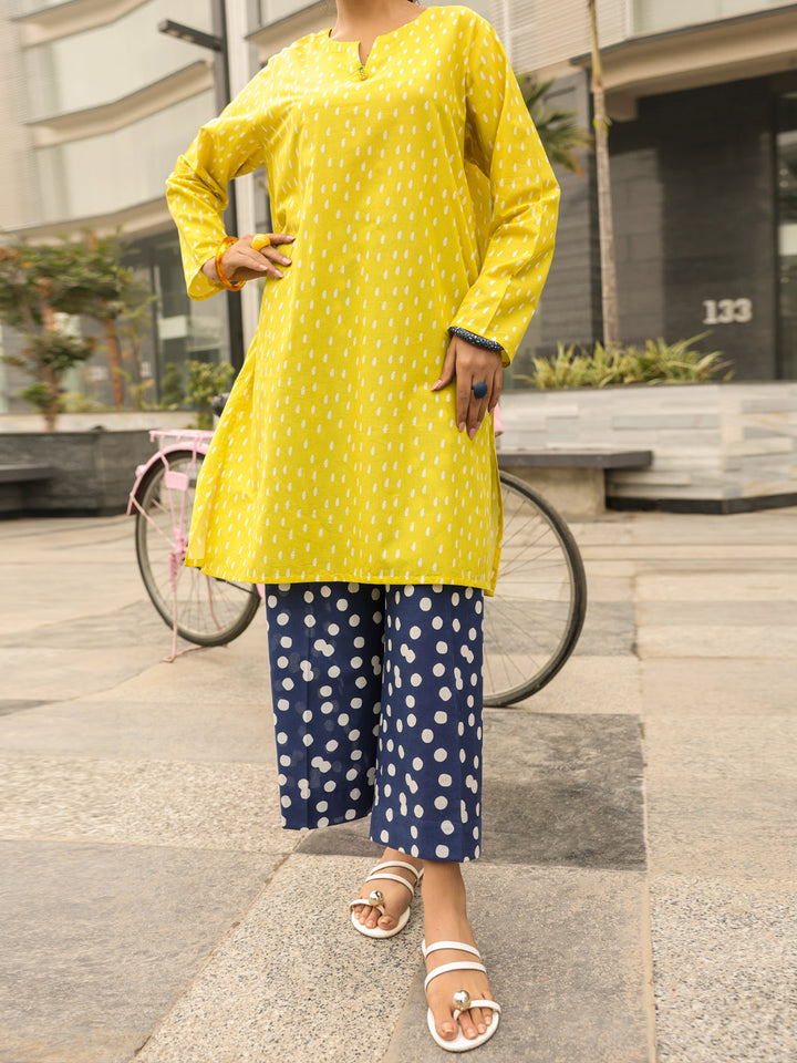 Lawn Yellow Kurti - Almirah