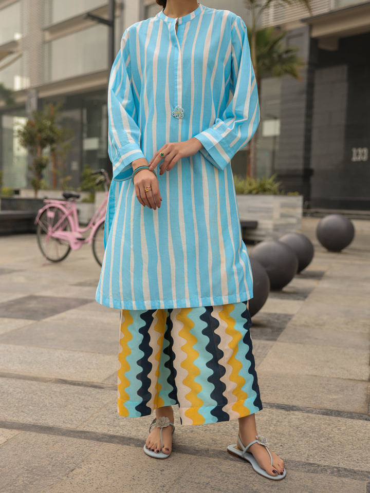 Lawn Blue Kurti - Almirah