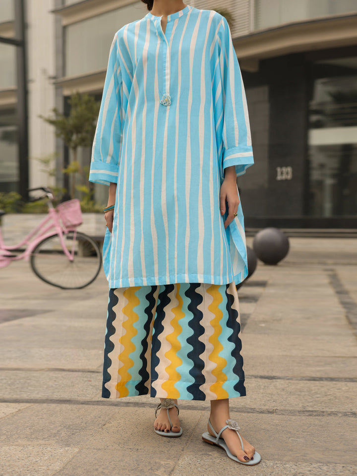Lawn Blue Kurti - Almirah