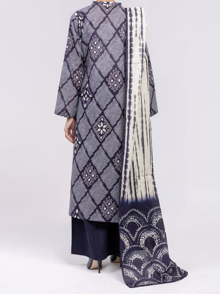 Lawn Blue Unstitched Suit - Almirah