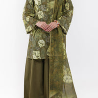 Lawn Green Unstitched Suit - Almirah