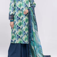 Lawn Green Unstitched Suit - Almirah