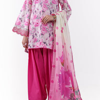 Lawn Pink Unstitched Suit - Almirah
