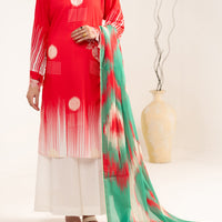 Lawn Pink Unstitched Suit - Almirah