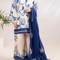 Lawn Blue Stitched Suit - Almirah